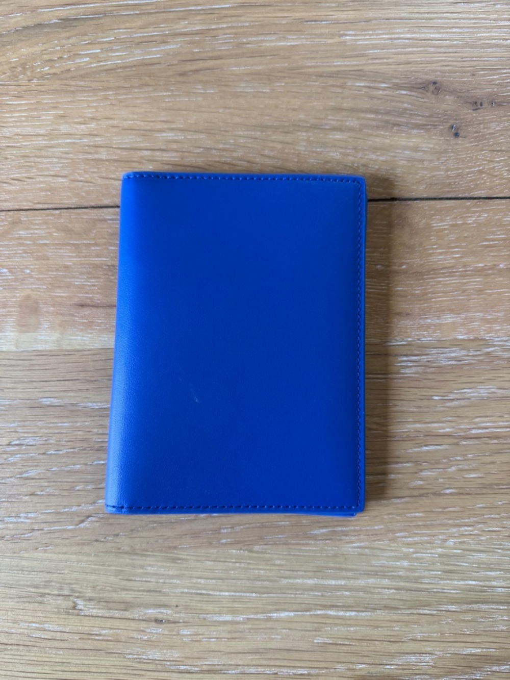 Quince Royal Blue Leather Passport Wallet